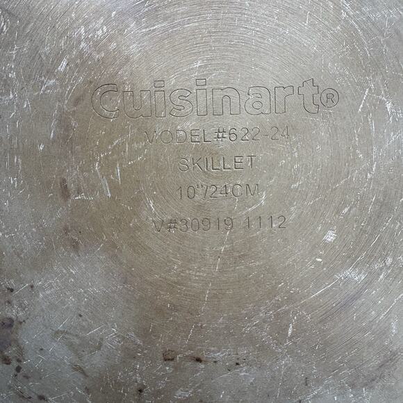 Cuisinart 10" Skillet Frying Pan with Lid‎ 622-24 Classic Nonstick Black - Picture 2 of 10